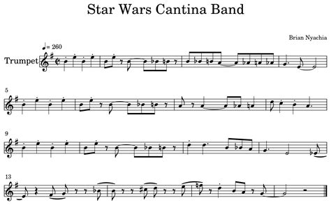 Star Wars Cantina Band - Sheet music for Trumpet