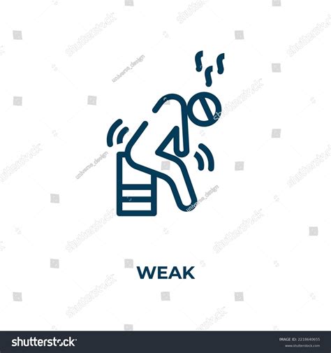 Weak Icon Linear Vector Illustration Outline Stock Vector (Royalty Free) 2218640655 | Shutterstock