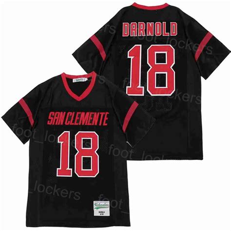 High School 18 Sam Darnold Football Jersey San Clemente College Pure ...