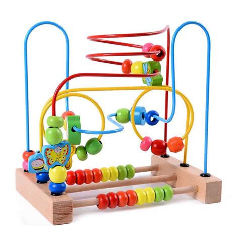 MWZ Wooden Baby Toddler Toys Circle First Bead Maze for Boys Girls I6Z9 | eBay