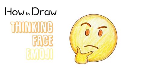 How to Draw the Thinking Face Emoji - YouTube