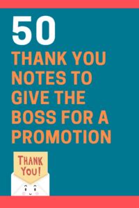 50 Great Thank You Notes to Give the Boss for a Promotion | FutureofWorking.com