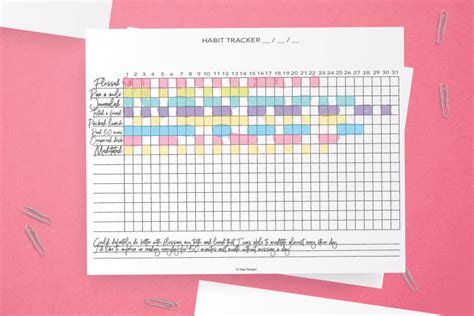 Paper & Party Supplies Calendars & Planners Habit Tracker Printable ...