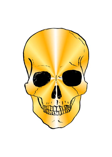 Download Skull, Gold, Golden. Royalty-Free Vector Graphic - Pixabay