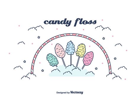 Candy Floss Vector 150623 Vector Art at Vecteezy