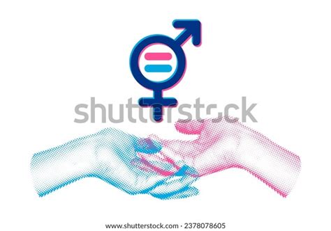 Equality Gender Symbol Art Collage Male Stock Vector (Royalty Free ...