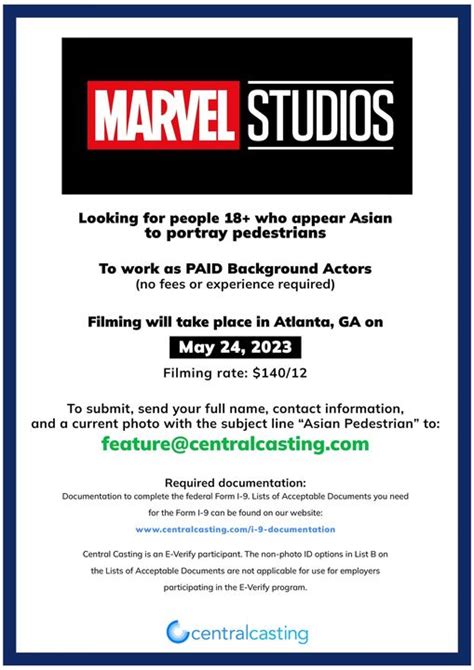 Atlanta Casting Call for Extras in Upcoming Marvel Studios Movie