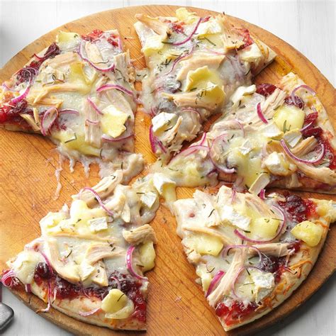 Cranberry, Brie & Turkey Pizza Recipe | Taste of Home