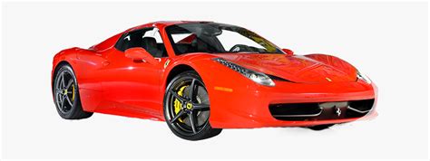 Red Ferrari Car On White Background, HD Png Download , Transparent Png Image - PNGitem