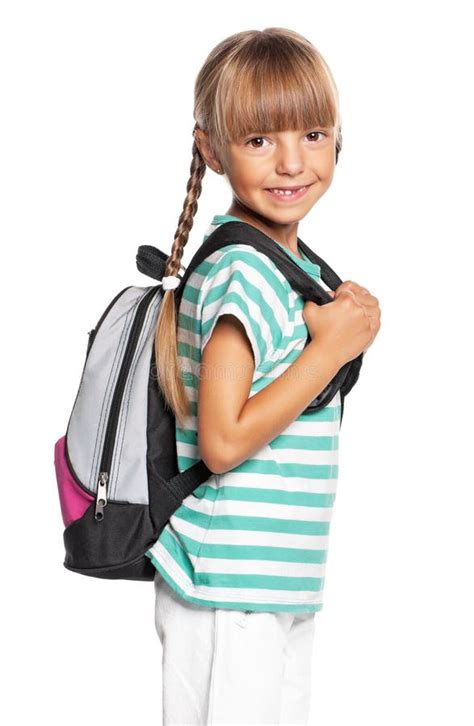 Little Girl With Backpack Royalty Free Stock Images - Image: 31465559