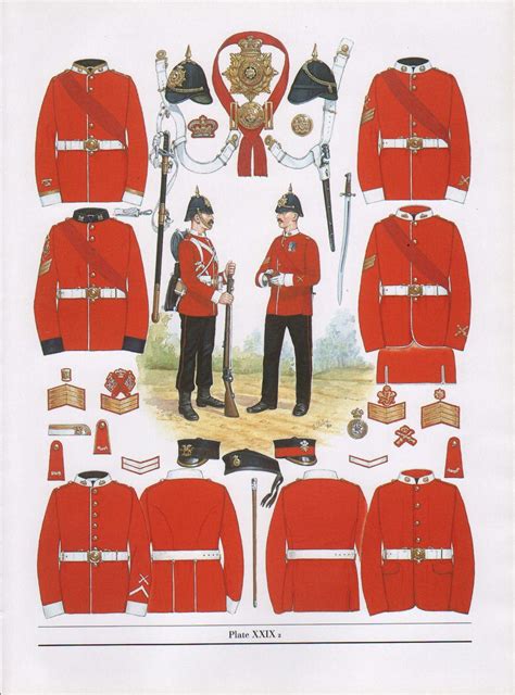 VINTAGE MILITARY BRITISH UNIFORM PRINT ~ 1881 INFANTRY NON-COMMISSIONED OFFICERS in Collectables ...