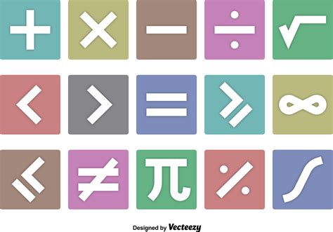 Math Symbols Icon Vectors - Download Free Vector Art, Stock Graphics & Images