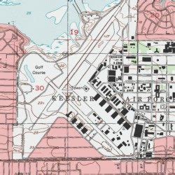 Keesler Air Force Base, Harrison County, Mississippi, Airport [Biloxi USGS Topographic Map] by ...