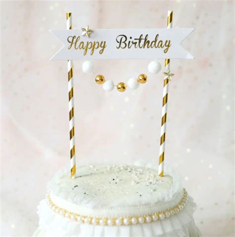 | Happy Birthday Cake Topper | Birthday Cake Banner