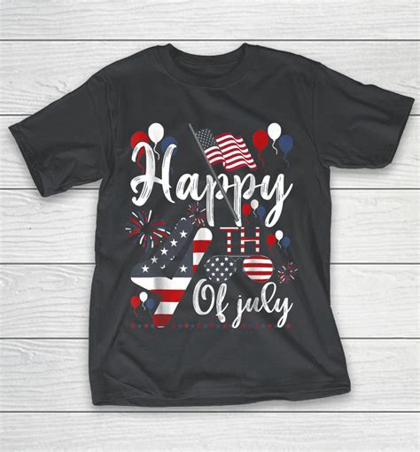 Happy Fourth Of July Patriotic American US Flag 4th Of July Shirts ...