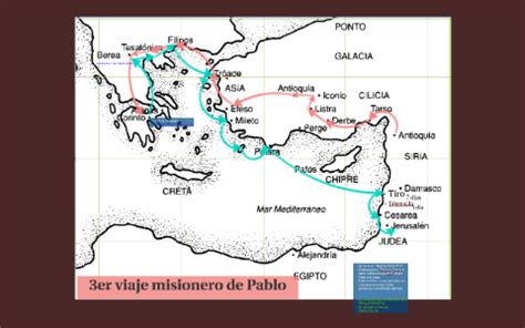 Mapa Del Tercer Viaje Misionero De Pablo