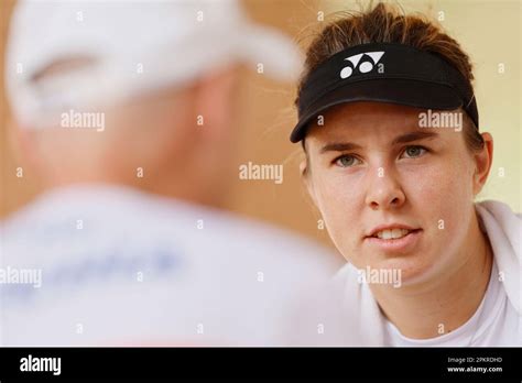 Linda Noskova of Czech Republic during the training session prior to ...