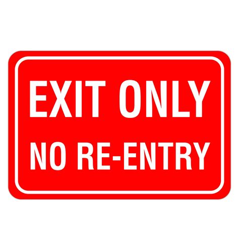 Exit Only Sign