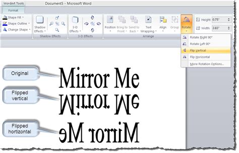 Rotate Text - Mirror Text