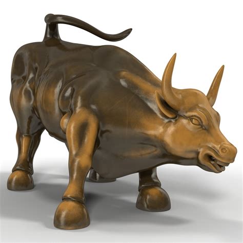 3d model wall street bull