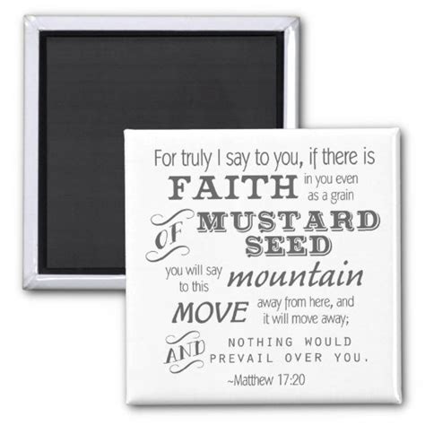 Matthew 17:20 Mustard Seed Faith Bible Verse Magnet | Zazzle.com