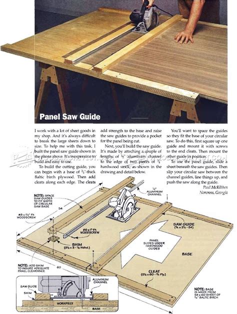 #962 DIY Circular Saw Guide • WoodArchivist | Panel saw, Woodworking ...