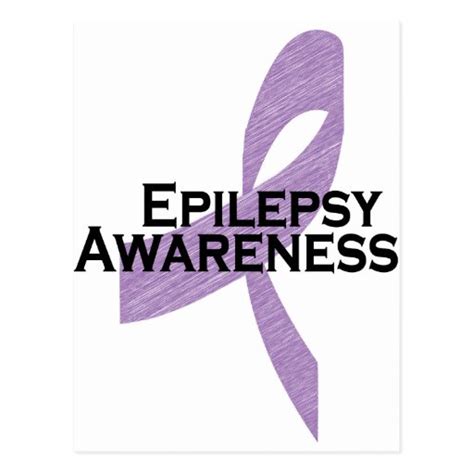 epilepsy awareness ribbon postcard | Zazzle