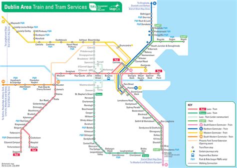 Dublin area train and tram map [1000x707] : r/MapPorn