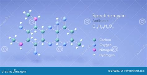 Spectinomycin Molecule, Molecular Structures, Antibiotic, 3d Model, Structural Chemical Formula ...