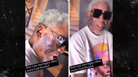 Dennis Rodman Gets Huge Portrait Tattoo Of GF On His Face