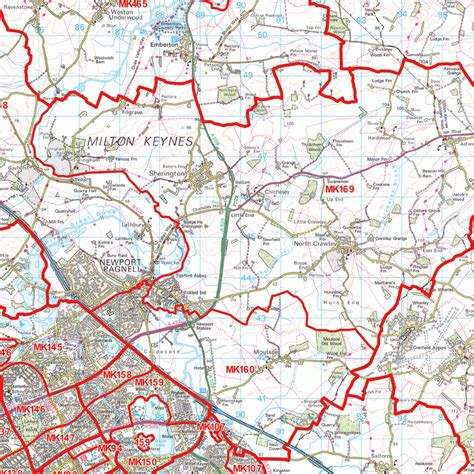 Milton Keynes Postcode Map (MK) – Map Logic