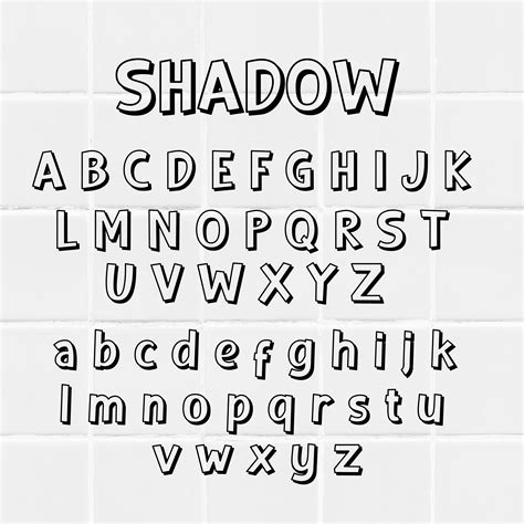 Shadow Font Svg Png Shadow Letters Font Shadow Cursive Font - Etsy