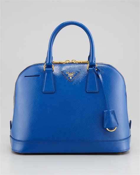 Lyst - Prada Saffiano Promenade Handbag in Blue