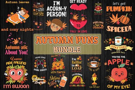 Autumn Puns SVG Bundle Bundle · Creative Fabrica