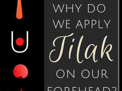 Why do we apply tilak on our forehead?