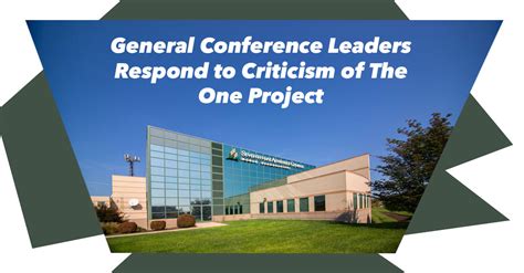 General Conference Leaders Respond to Criticism of The One Project ...