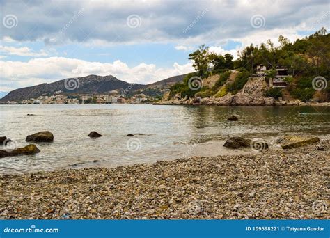 Asini small beach, Greece. stock image. Image of coast - 109598221