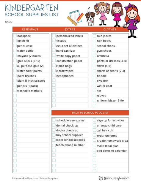 School Supplies List and Back to School Shopping Guide - 5 Minutes for Mom