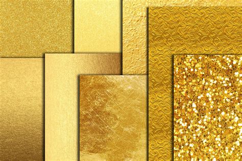 Gold Foil Paper,Metallic Gold A4 papers 8.5x11 inches By ChiliPapers | TheHungryJPEG