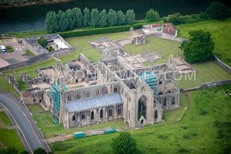Aerial View. Tintern Abbey, Wales . Jason Hawkes