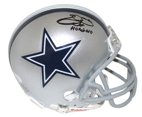 Emmitt Smith Autographed/Signed Dallas Cowboys Mini Helmet HOF JSA ...