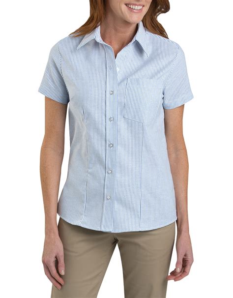 Women's Short Sleeve Stretch Oxford Shirt | Womens Tops | Dickies