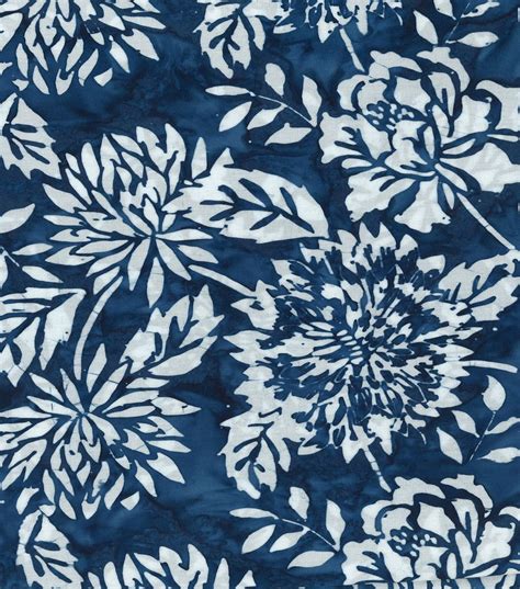 Batik Fabric - Bright Blue Garden Batik | Jo-Ann | Blue garden, Batik fabric, Fabric