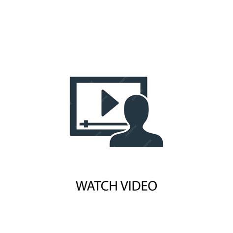 Premium Vector | Watch video icon. Simple element illustration. watch video concept symbol ...