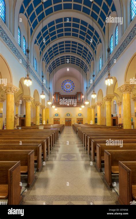 The beautiful interior of St. Mary's Church, one of the churches in the Parish of the ...