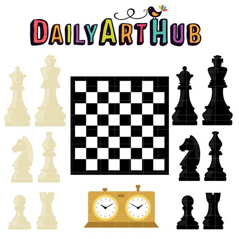 Chess Game Clip Art Set – Daily Art Hub // Graphics, Alphabets & SVG