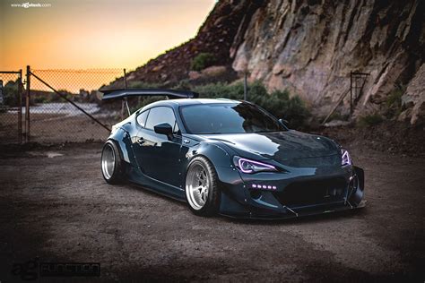 Scion FR-S with a Full Body Kit By Rocket Bunny and Aggressive Stance — CARiD.com Gallery