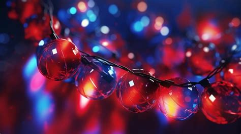 Premium AI Image | Red lights on a string