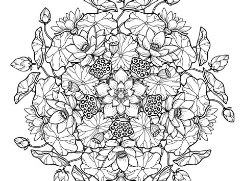 Floral Coloring Pages for Adults - Best Coloring Pages For Kids