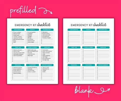 Free Printable Emergency Kit Checklist - Free Family Printables